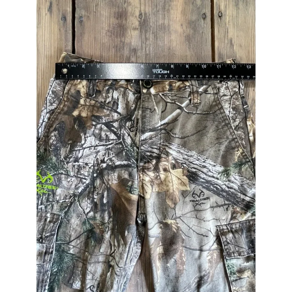 RealTree Camouflage Cargo Pants Youth 10-12 Adjustable Waist Pockets Hunting